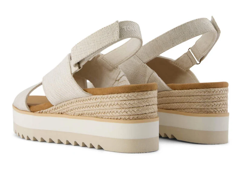TOMS Diana Crossover-Sandale mit Keilabsatz für Damen - Natur