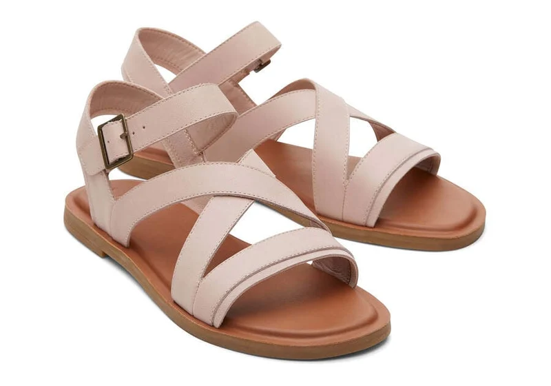 TOMS Riemchensandale „Sloane“ aus Leder für Damen - Rosa