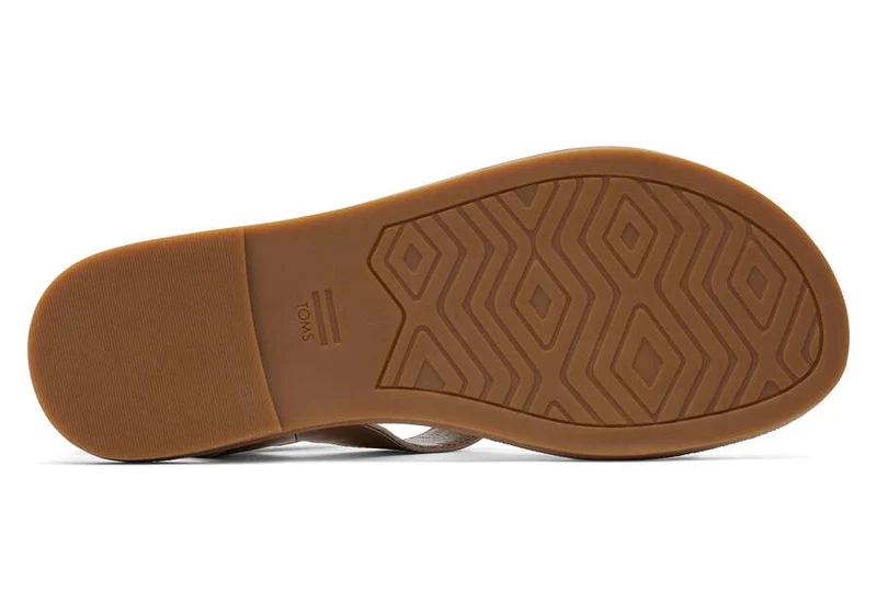 TOMS Riemchensandalen „Sloane“ aus Leder für Damen - Gold