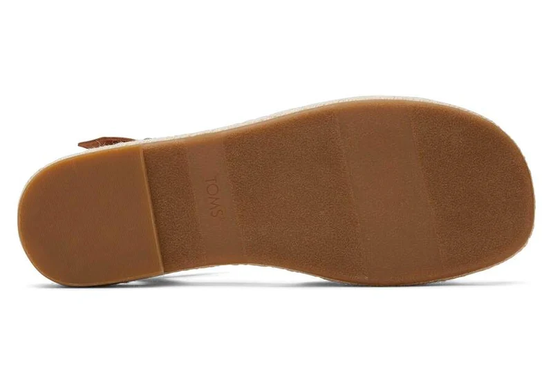 TOMS Abby Natural Espadrille-Sandale mit Plateausohle für Damen - Marineblau