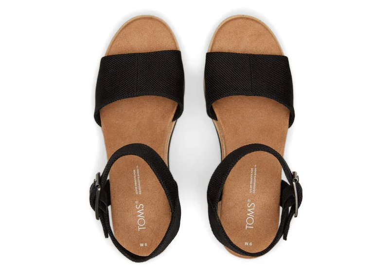 TOMS Diana – Weite Keilsandalette für Damen - Schwarz