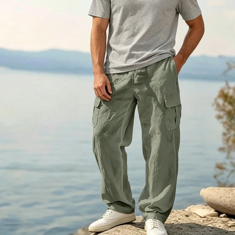 Amanddo | Lässige Herrenhose mit Utility-Taschen
