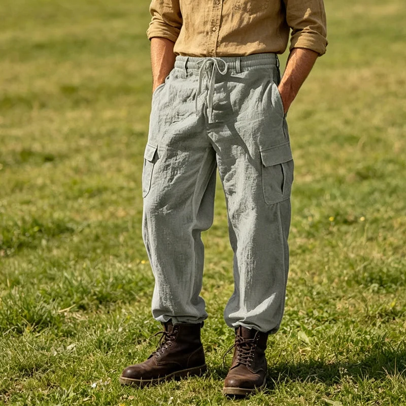 Amanddo | Lässige Herrenhose mit Utility-Taschen