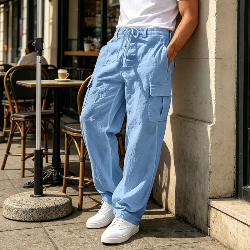 Amanddo | Lässige Herrenhose mit Utility-Taschen