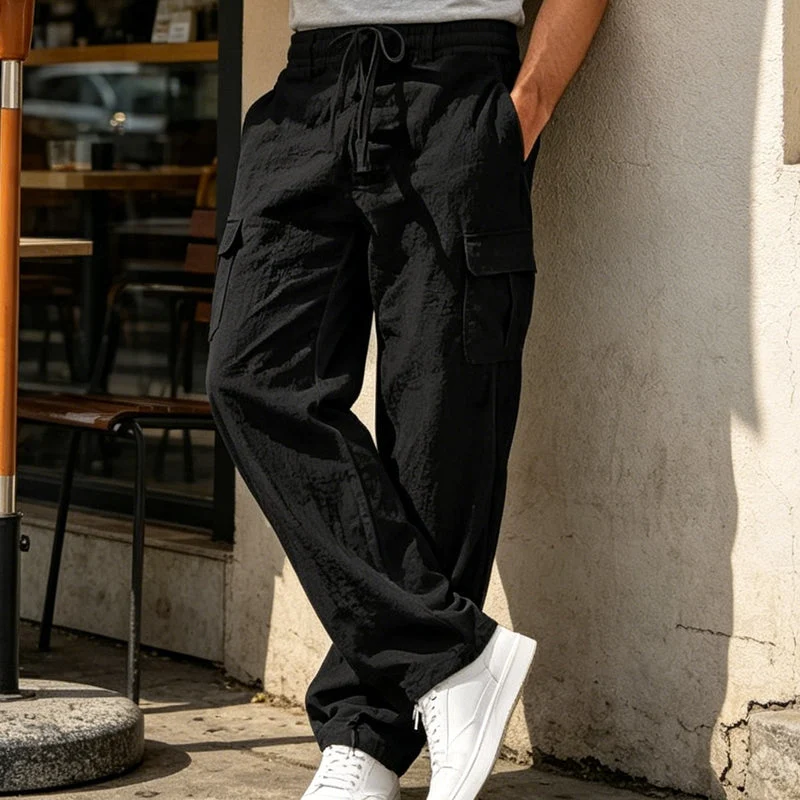 Amanddo | Lässige Herrenhose mit Utility-Taschen
