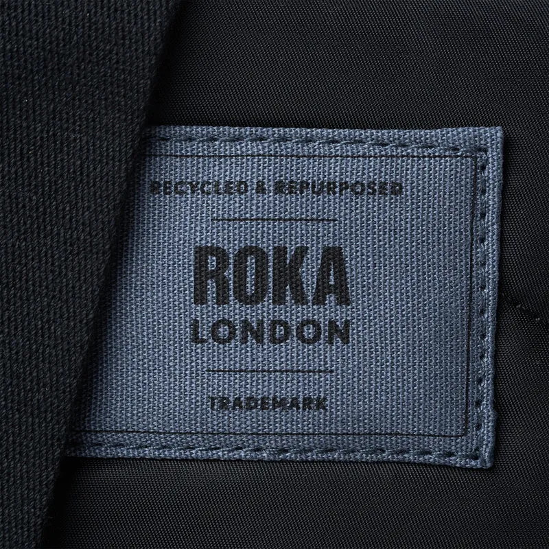 ROKA All Black Willesden B Airforce Große Tasche aus recyceltem Nylon