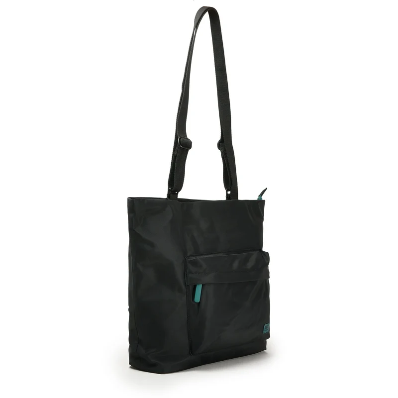 ROKA Komplett schwarze Tasche „Trafalgar B“ aus recyceltem Nylon in Blaugrün