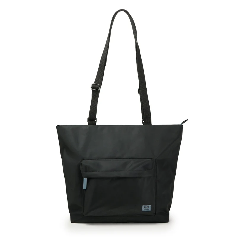 ROKA Komplett schwarze Tasche „Trafalgar B Airforce“ aus recyceltem Nylon