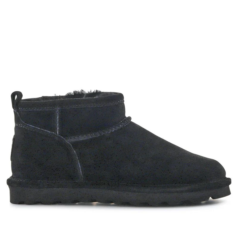 Faux-Fur-Lined Ankle Boots - EDNB40025 / 326 894 - Black Suede