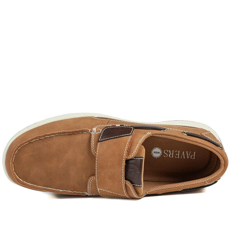 Wide Fit Touch Fasten Casual Shoes - CHANG43002 / 328 834 - Tan