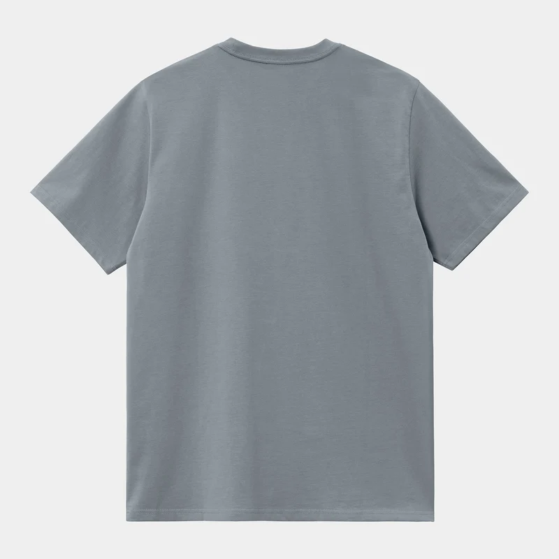 Carhartt WIP Kurzarm-T-Shirt mit Schriftzug für Herren – Taubengrau / Wachs