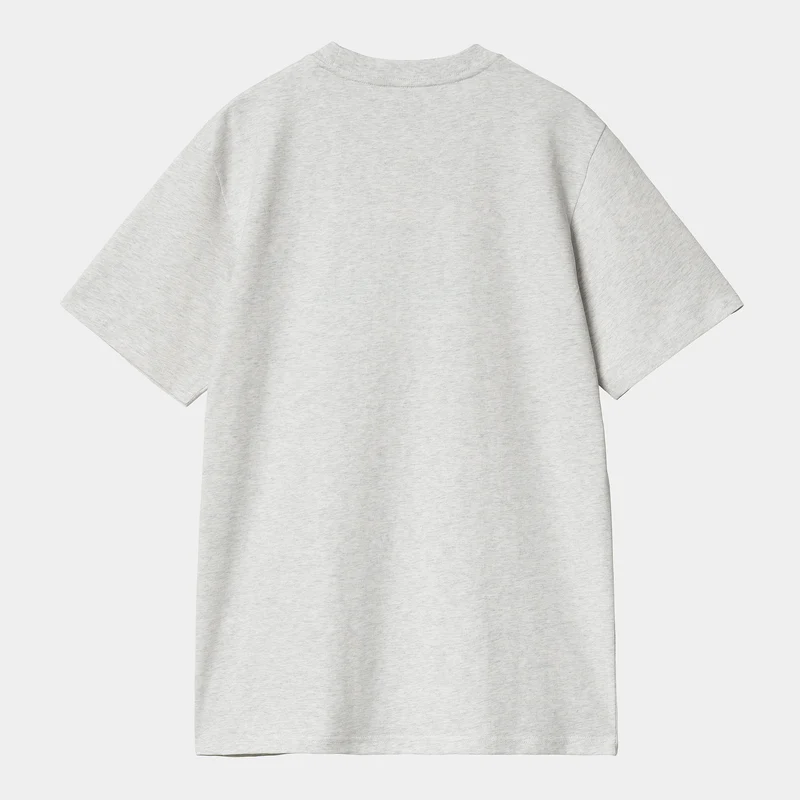 Carhartt WIP Kurzarm-T-Shirt mit Schriftzug für Herren - Aschgrau / Entenblau