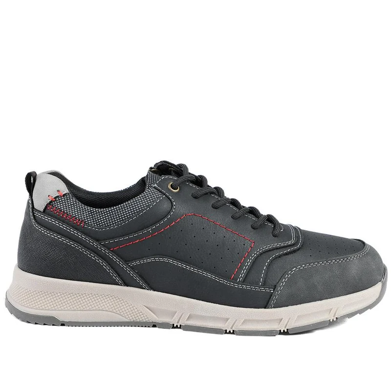 Wide Fit Lace Up Shoes With Grip Sole - WBINS42070 / 327 872 - Black