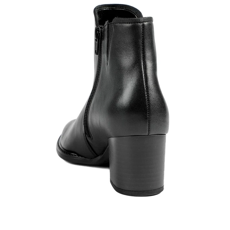 Gabor Smart Leather Zip Up Ankle Boots - GAB42021 / 329 515 - Black