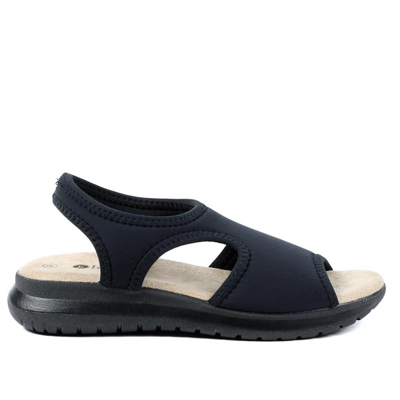 Stretch Comfort Sandals with Cushioned Insole - POLY43001 / 329 021 - Black