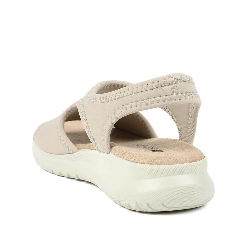 Stretch Comfort Sandals with Cushioned Insole - POLY43001 / 329 021 - Beige