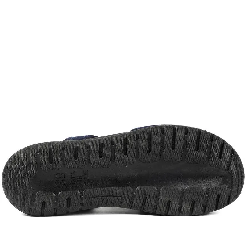 Stretch Comfort Sandals with Cushioned Insole - POLY43001 / 329 021 - Navy