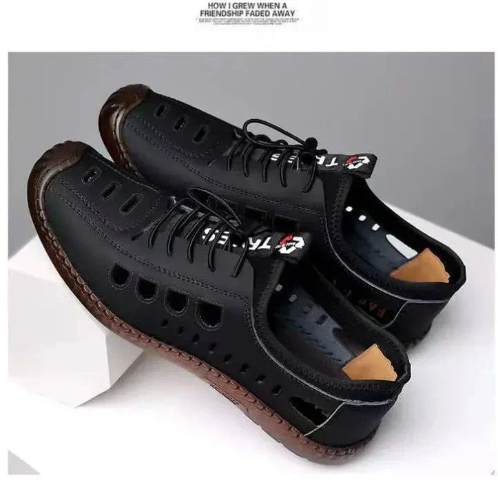 Caforo | Rutschfeste Outdoor-Slipper mit weichem Leder