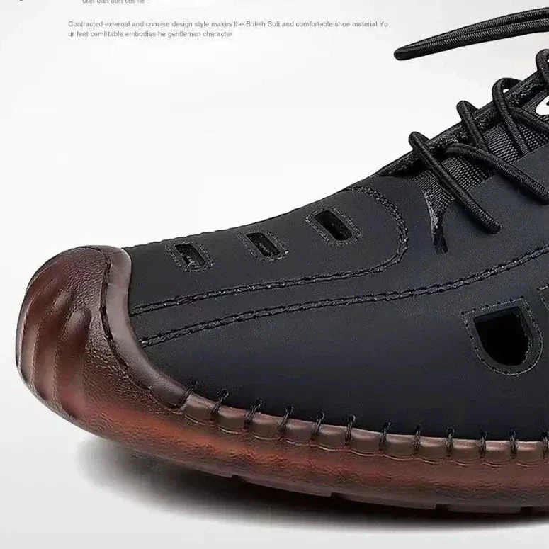 Caforo | Rutschfeste Outdoor-Slipper mit weichem Leder