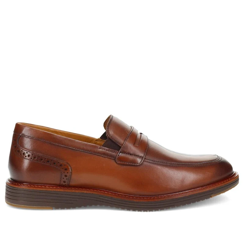 Leather Penny Slip-On Shoes - PERFO40009 / 326 144 - Brown
