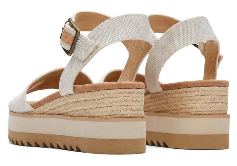 TOMS Diana – Weite Keilsandalette für Damen - Natur