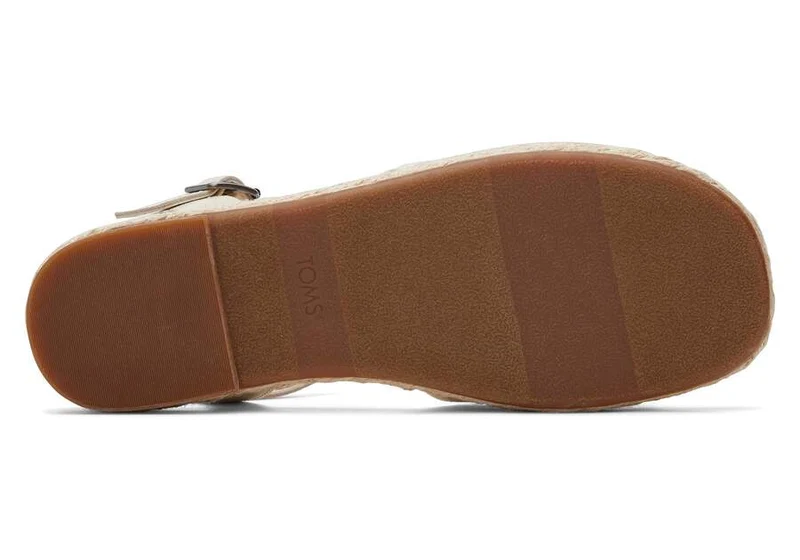 TOMS Damen Abby Natural Flatform Espadrille Sandale - Natur