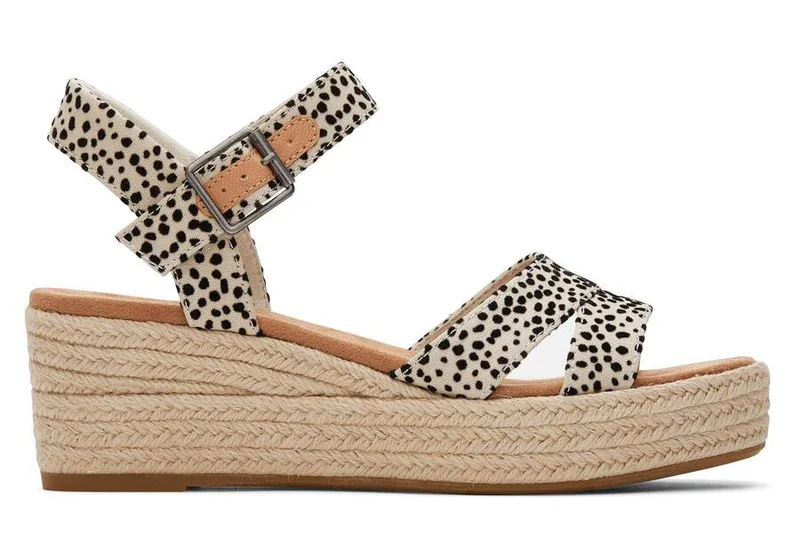 TOMS Damen-Sandale „Audrey“ mit Keilabsatz – Gepard