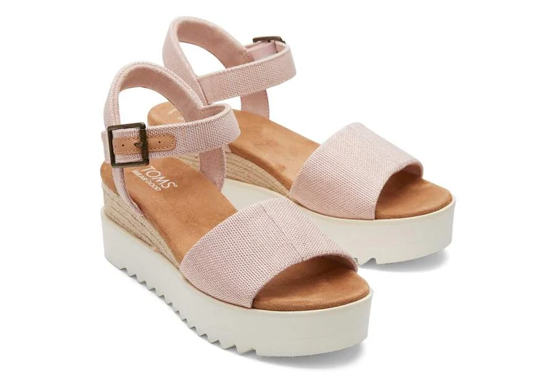 TOMS Diana Keilsandalette für Damen - Rosa