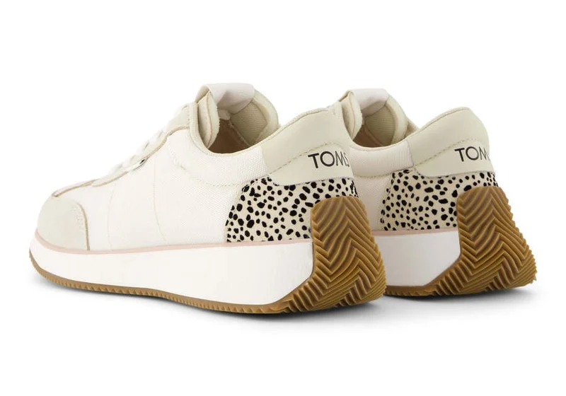 TOMS Wyndon Natural Mini Cheetah Sneaker für Damen - Off-White