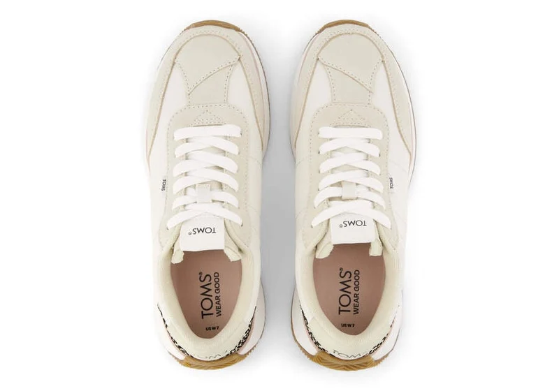 TOMS Wyndon Natural Mini Cheetah Sneaker für Damen - Off-White