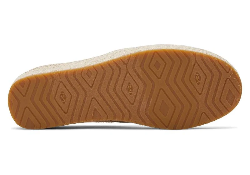 TOMS Valencia Undyed Metallic Stripe Plateau-Espadrille für Damen - Natur