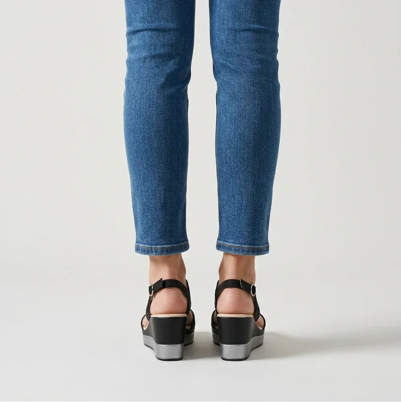 Elinazza | Damen-Keilsandalen mit verstellbarem Riemen
