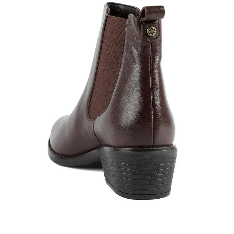 Van Dal Barlow II Wide Fit Leather Ankle Boots - GUP42502 / 328 840 - Brown Leather