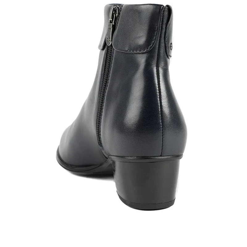 Van Dal Dove Leather Ankle Boots - GUP42501 / 328 839 - Navy Leather
