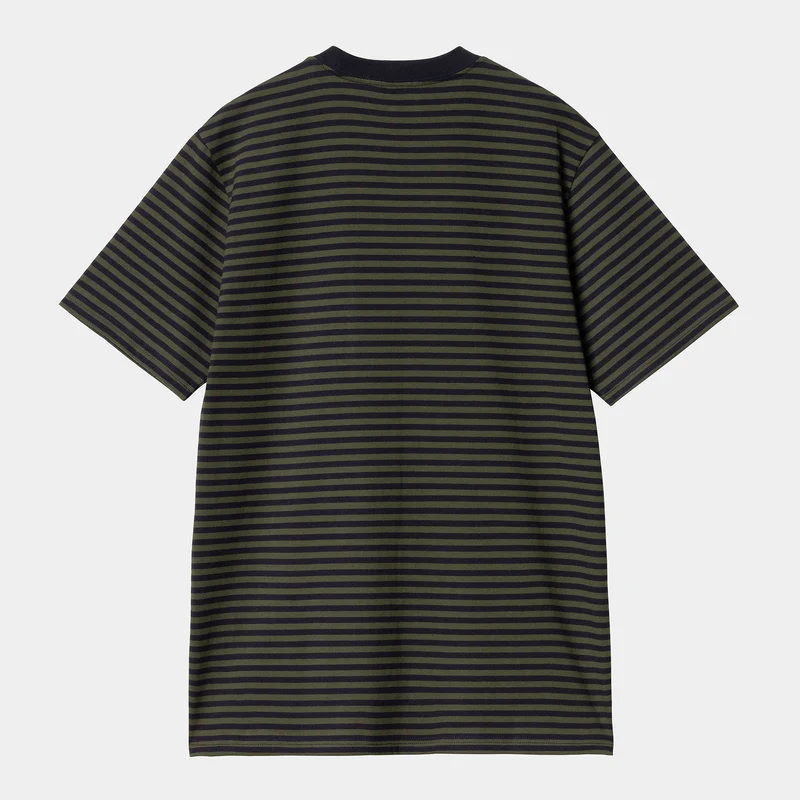 Carhartt WIP Herren Verner Kurzarm-T-Shirt mit Tasche - Dunkelmarineblau