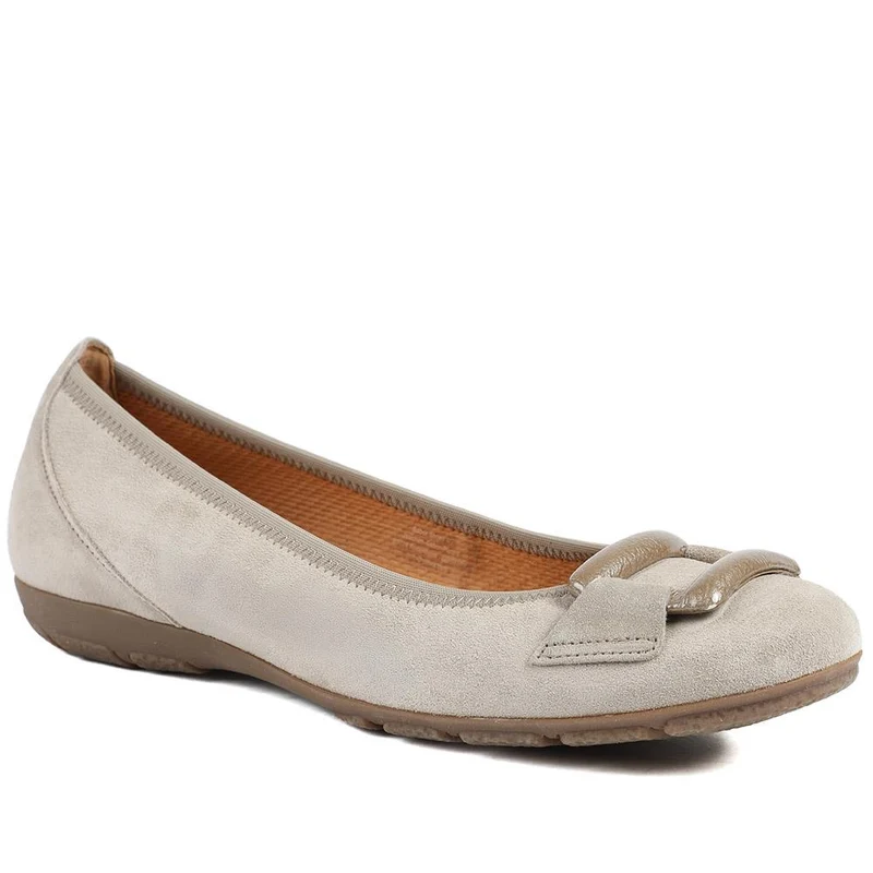 Gabor Raven Leather Ballet Pumps - GAB42025 / 329 523
