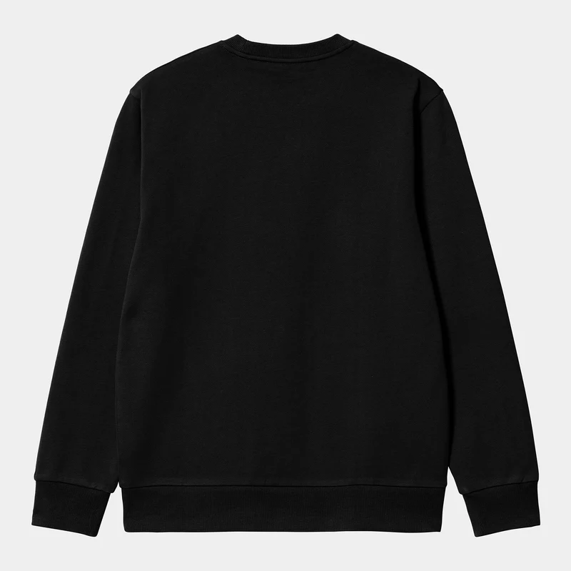 Carhartt WIP Sweat-Top mit aufgesticktem Schriftzug für Herren - Schwarz