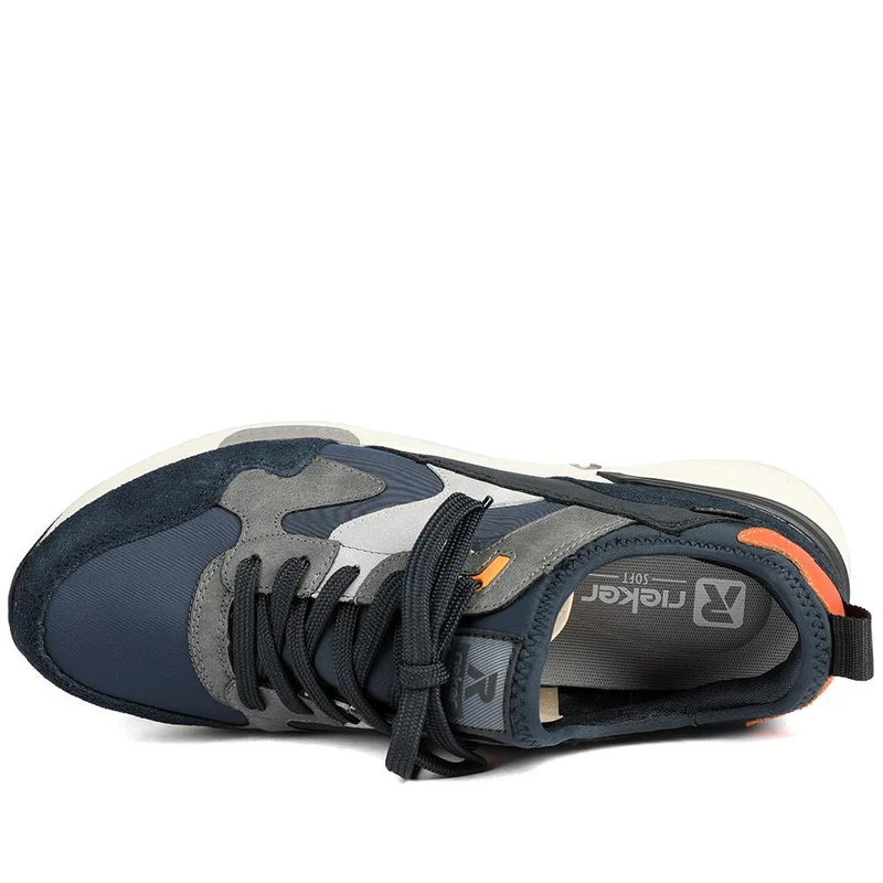 Rieker Sport Lace Up Trainers - RKR43586 / 329 447 - Navy Multi