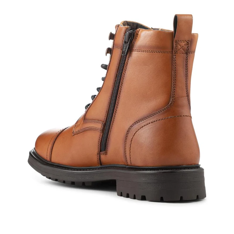 Wide Fit Premium Leather Lace Up Boots - JFOOT42021 / 328 060 - Tan