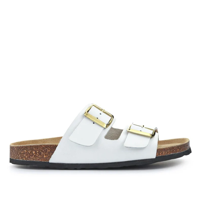 All-Leather Casual Mule Sandals - PATRI39010 / 326 633 - White
