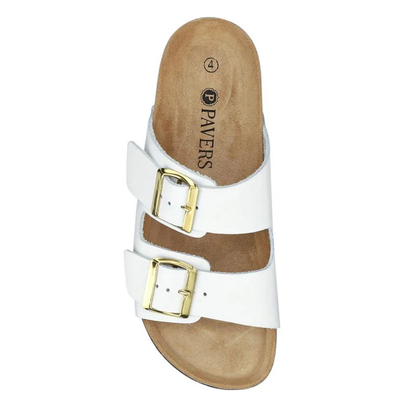 All-Leather Casual Mule Sandals - PATRI39010 / 326 633 - White