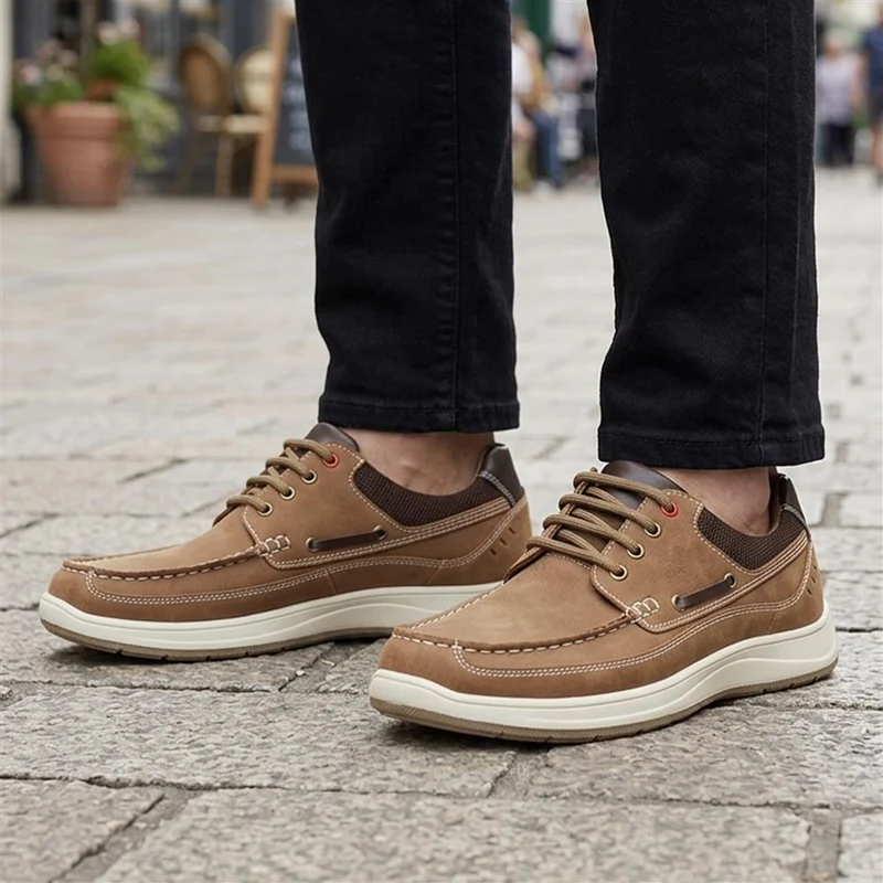 Wide Fit Lightweight Lace Up Shoes - CHANG43000 / 328 832 - Tan