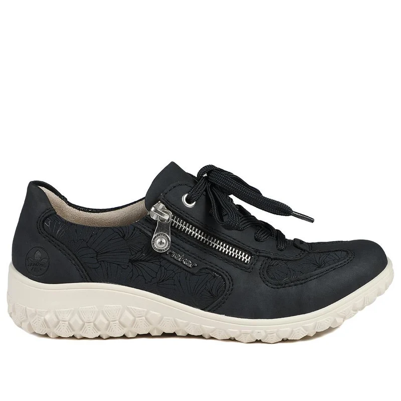 Rieker Extra Wide Lace & Zip Fasten Trainers - RKR43544 / 328 777 - Navy