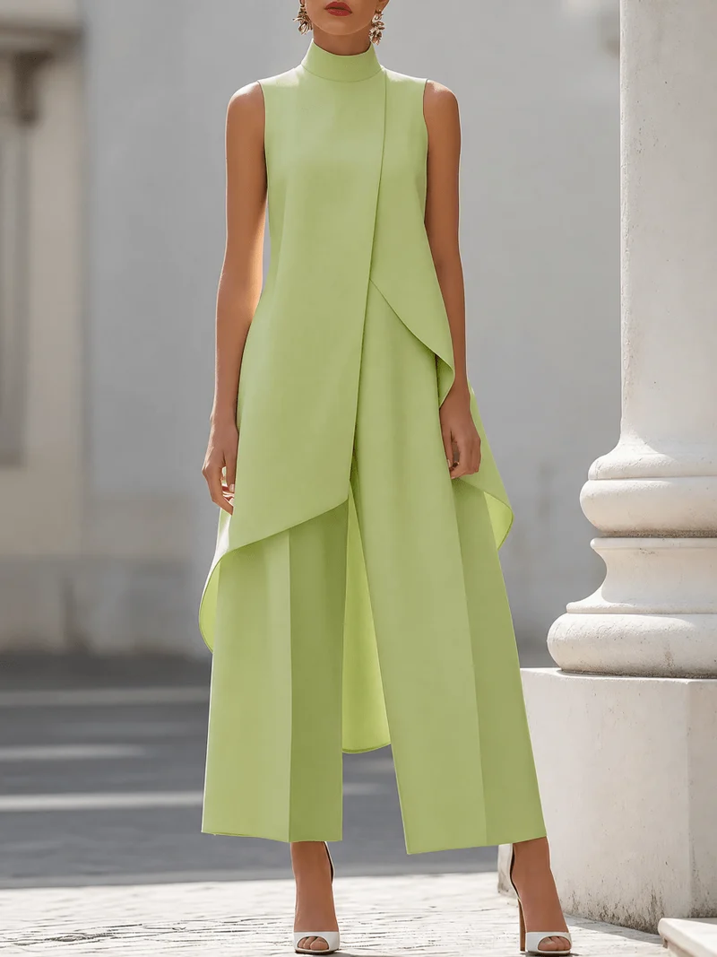 Eljiana | Ärmelloser Damen-Jumpsuit mit weitem Bein