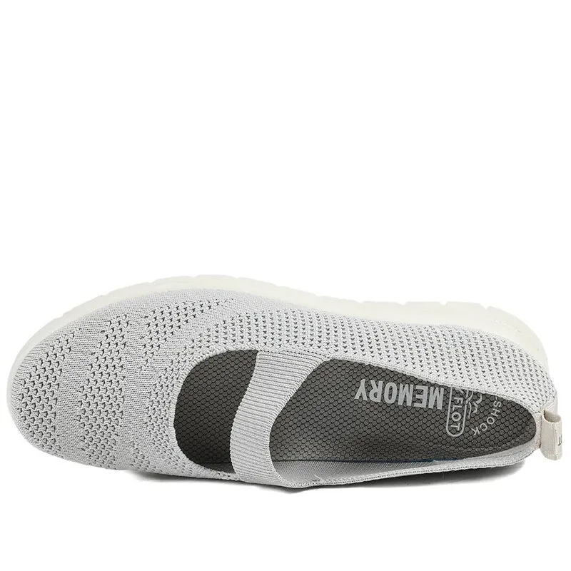 Fly Flot Elasticated Mary Janes - FLY43003 / 328 642 - Light Grey