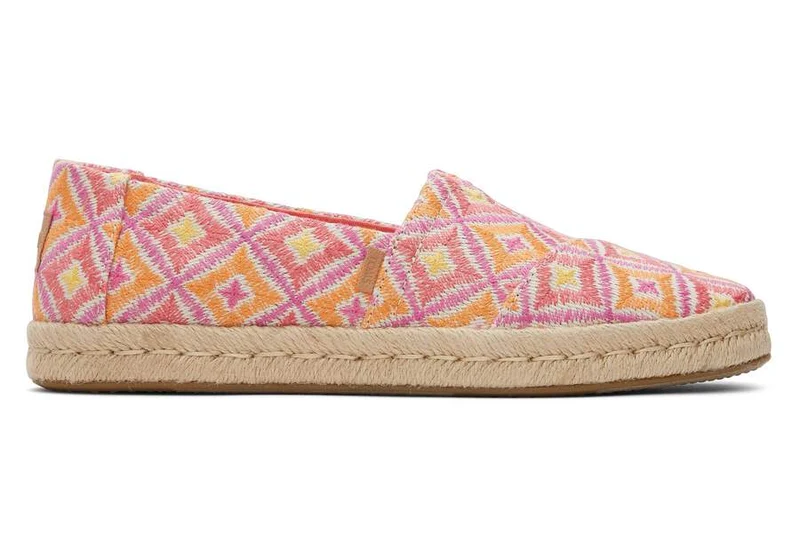 TOMS Espadrille „Alpargata Rope“ für Damen mit geometrischem Muster - Rosa