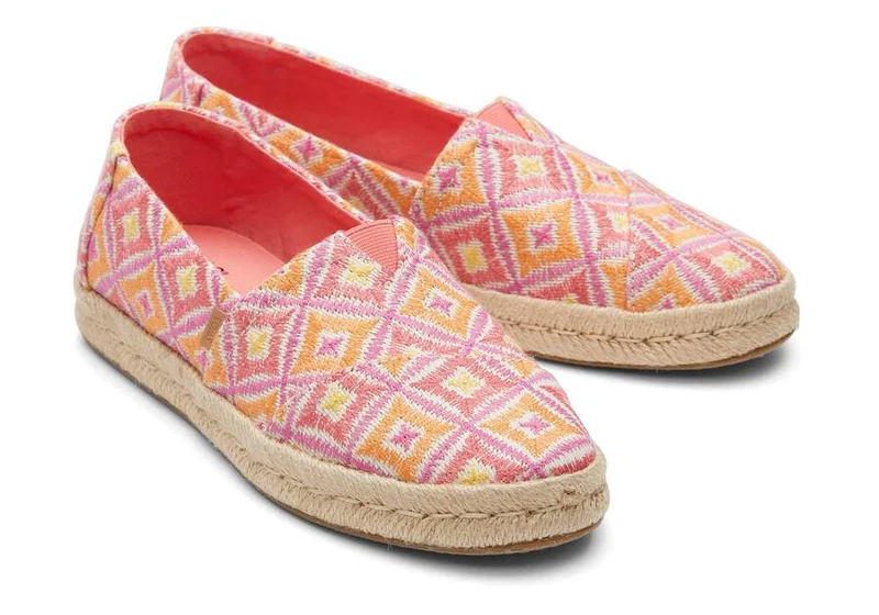 TOMS Espadrille „Alpargata Rope“ für Damen mit geometrischem Muster - Rosa