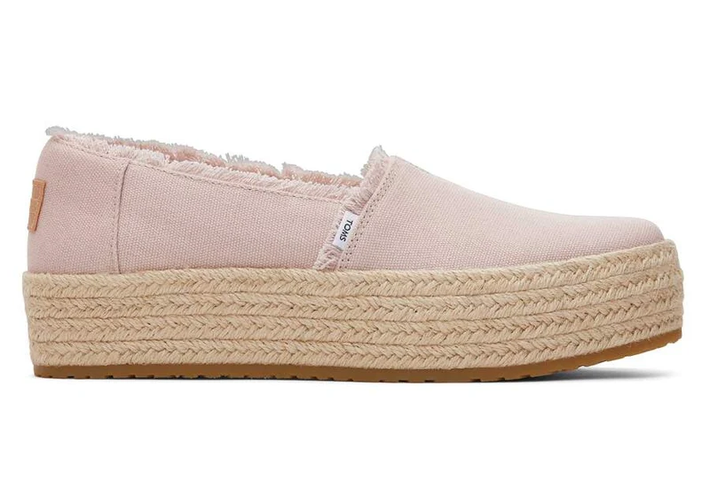 TOMS Valencia Plateau-Espadrille für Damen - Ballettrosa
