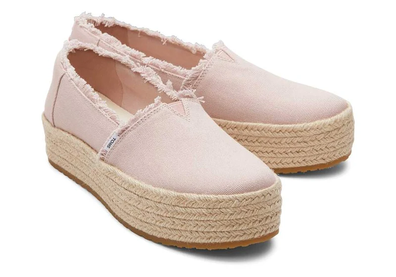 TOMS Valencia Plateau-Espadrille für Damen - Ballettrosa