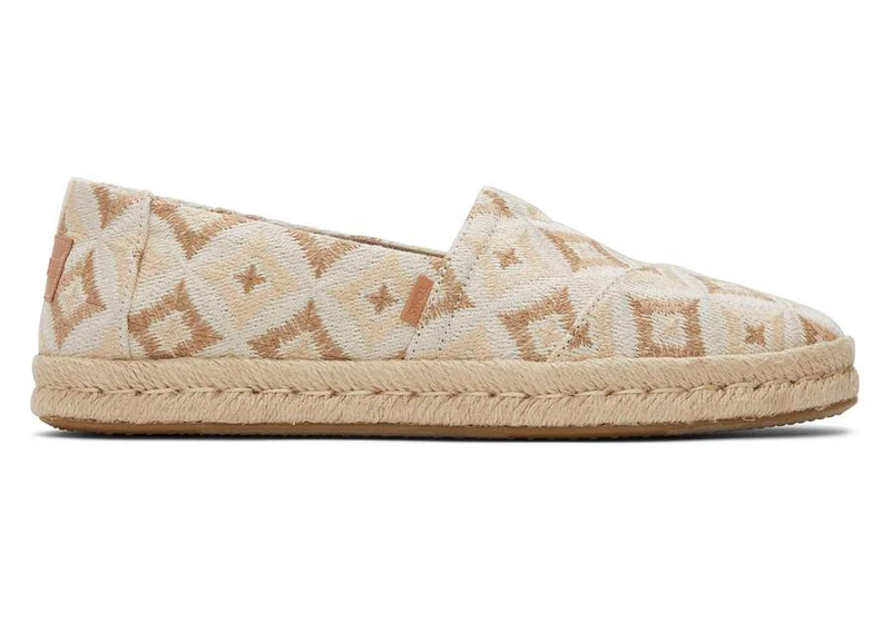 TOMS Espadrille „Alpargata Rope“ für Damen in Natur mit geometrischem Muster - Natur